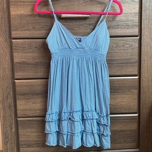 Blue Striped Ruffle Hem Dress - Victoria’s Secret Pink - Small